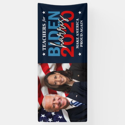 Biden Harris 2020 Kampagne mit dem Patriotischen F Banner (Vertikal)