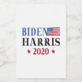 Biden Harris 2020 Lebensmitteletikett (Einzelnes Label)