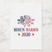 Biden Harris 2020 Lebensmitteletikett (Einzelnes Label)