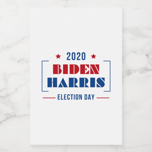 Biden Harris 2020 Lebensmitteletikett (Einzelnes Label)
