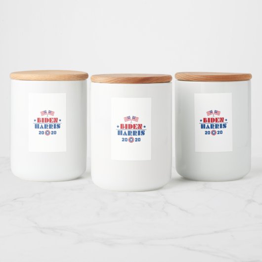 Biden Harris 2020 Lebensmitteletikett (Flaschen)