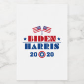 Biden Harris 2020 Lebensmitteletikett (Einzelnes Label)