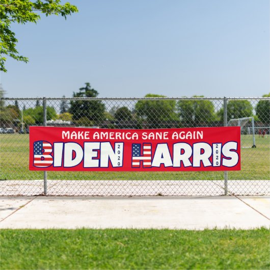 Biden Harris 2020 MAKE AMERICA SANE WIEDER Banner (Insitu)