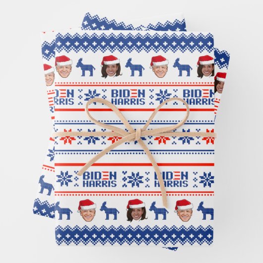 BIDEN HARRIS 2020 PATTERN GESCHENKPAPIER SET (Beispiel)