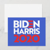 BIDEN HARRIS 2020 POSTKARTE (Vorne/Hinten)