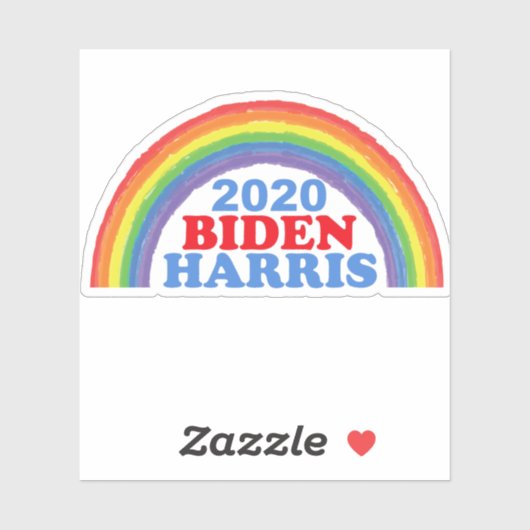Biden Harris 2020 Rainbow Aufkleber (Blatt)
