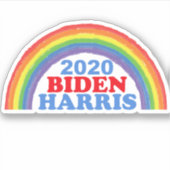 Biden Harris 2020 Rainbow Aufkleber (Vorderseite)