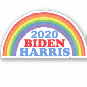 Biden Harris 2020 Rainbow Aufkleber