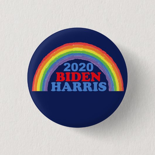 Biden Harris 2020 Rainbow Button (Vorderseite)