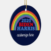 Biden Harris 2020 Rainbow Custom Christmas Keramik Ornament (Rechts)