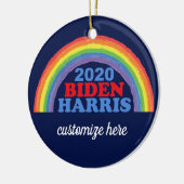 Biden Harris 2020 Rainbow Custom Christmas Keramik Ornament (Links)