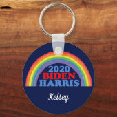 Biden Harris 2020 Rainbow Custom Schlüsselanhänger (Vorderseite)