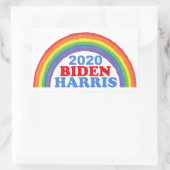 Biden Harris 2020 Rainbow Rechteckiger Aufkleber (Tasche)