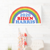 Biden Harris 2020 Regenbogen Banner (Insitu)