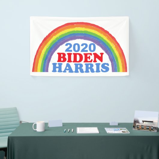 Biden Harris 2020 Regenbogen Banner (Messeveranstaltung)