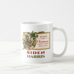 Biden/Harris 2020 Vintage-Weihnachtsfloristik Kaffeetasse
