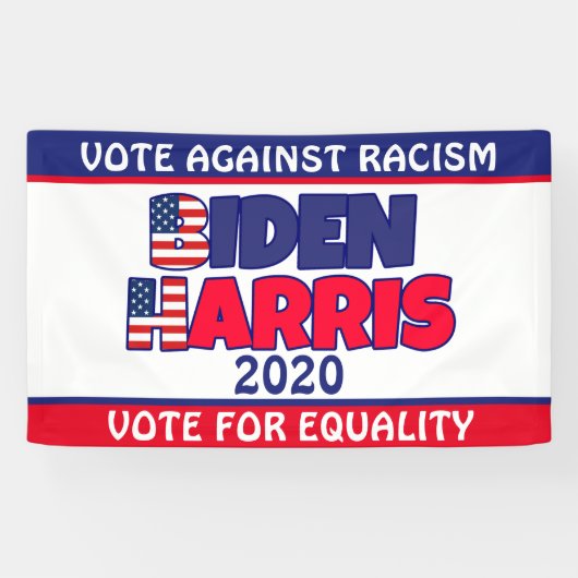 Biden Harris 2020 Votum gegen Rassismus Banner (Horizontal)