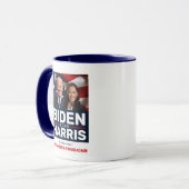 Biden Harris 2020 Wahrheit über Lies Foto Zwei-Ton Tasse (Vorderseite Links)