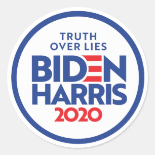 BIDEN HARRIS 2020: Wahrheit über Lügen Runder Aufkleber