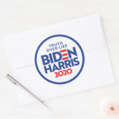 BIDEN HARRIS 2020: Wahrheit über Lügen Runder Aufkleber (Umschlag)