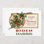 Biden/Harris 2020 Weihnachtsfest Feiertagskarte (Vorne/Hinten)