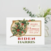 Biden/Harris 2020 Weihnachtsfest Feiertagskarte (Stehend Vorderseite)