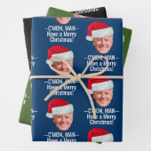 Biden Harris 2024 2020 - Joe Weihnachtsmannmütze - Geschenkpapier Set (Beispiel)
