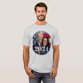Biden - Harris 2024 Abstimmung demokratisch T-Shirt (Vorne ganz)