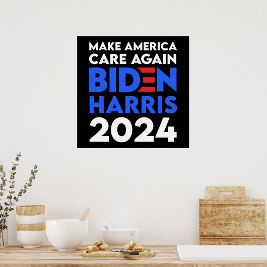 Biden / Harris - 2024 - Amerika wieder wichtig mac Poster (Küche)