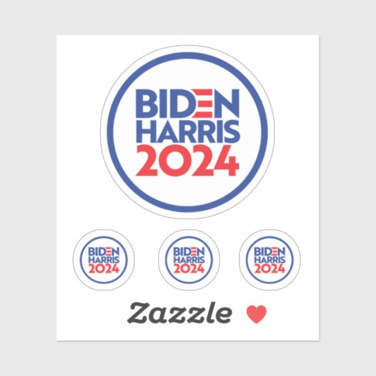 Biden Harris 2024 Aufkleber (Blatt)