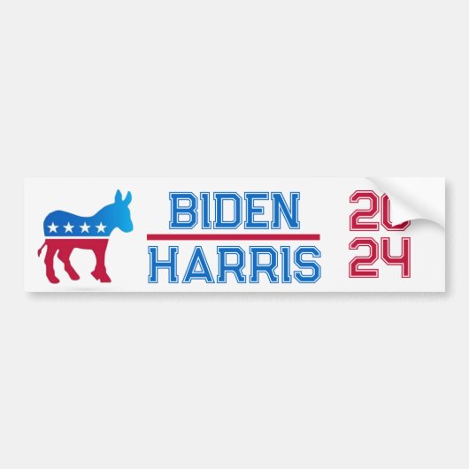 Biden Harris 2024 Autoaufkleber (Vorne)