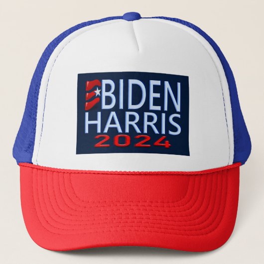 Biden Harris 2024 Election Trucker Hat Truckerkappe (Vorderseite)