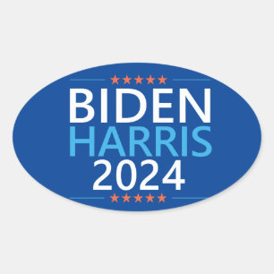Biden Harris 2024 für den Präsidenten US-Wahl Ovaler Aufkleber