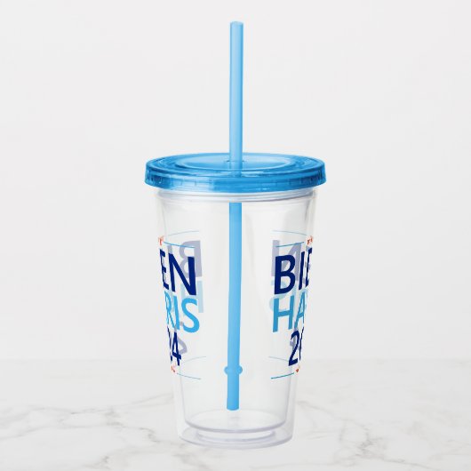 Biden Harris 2024 für die Präsidentschaftswahl in Acryltrinkbecher (Rechts)