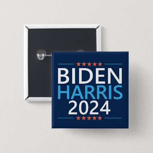 Biden Harris 2024 für die Präsidentschaftswahl in Button (Vorne & Hinten)