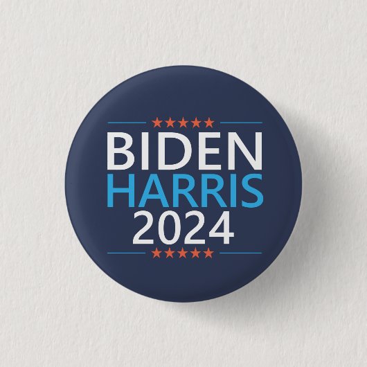 Biden Harris 2024 für die Präsidentschaftswahl in Button (Vorderseite)