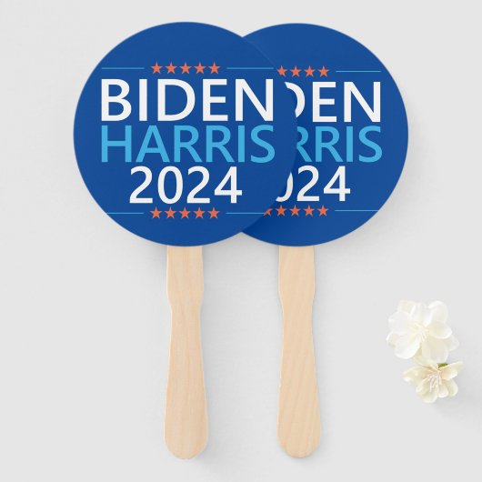 Biden Harris 2024 für die Präsidentschaftswahl in Fächer (Vorne und Hinten)