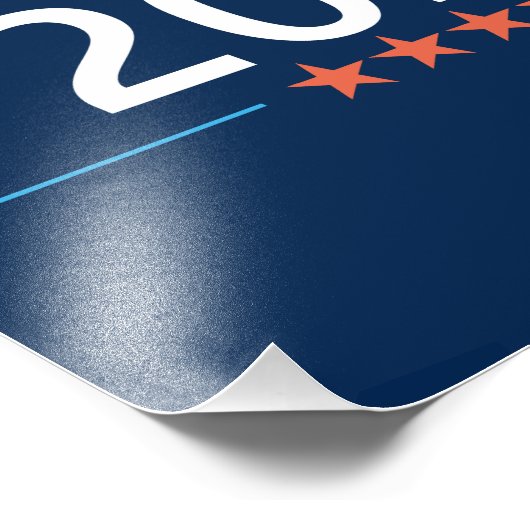 Biden Harris 2024 für die Präsidentschaftswahl in Fotodruck (Ecke)