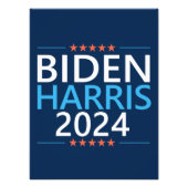 Biden Harris 2024 für die Präsidentschaftswahl in Fotodruck (Vorne)