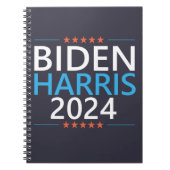 Biden Harris 2024 für die Präsidentschaftswahl in Notizblock (Vorderseite)