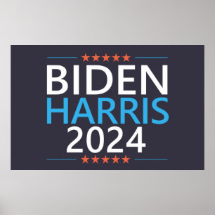 Biden Harris 2024 für die Präsidentschaftswahl in Poster