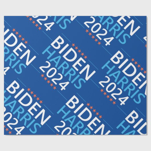 Biden Harris 2024 für die US-Präsidentschaftswahl Geschenkpapier (Flach)