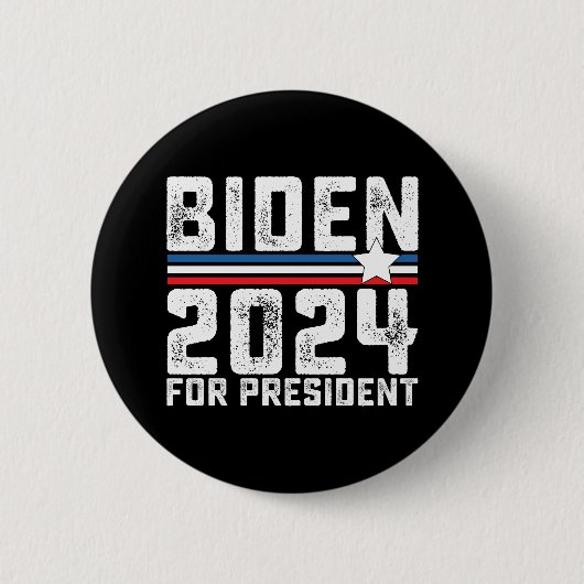 Biden Harris 2024 für Präsident Vintag Button (Vorderseite)