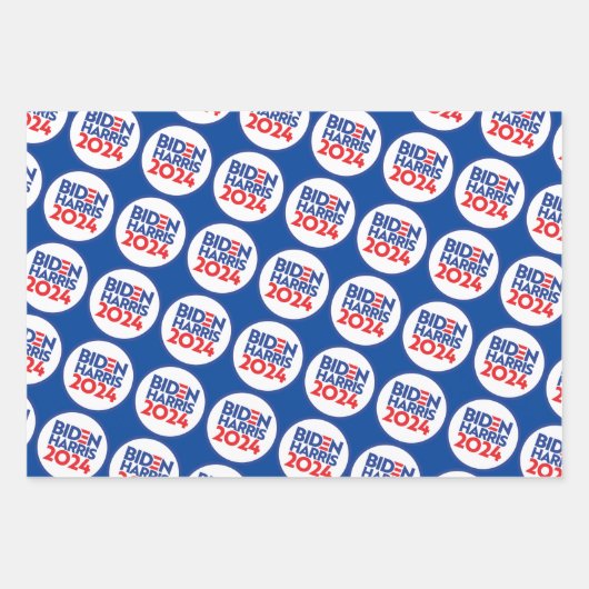 Biden Harris 2024 Geschenkpapier Set (Vorderseite 2)