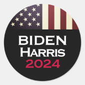 BIDEN HARRIS 2024 Große Kampagne Runder Aufkleber (Vorderseite)