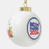 Biden Harris 2024 Keramik Kugel-Ornament (Links)
