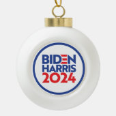 Biden Harris 2024 Keramik Kugel-Ornament (Vorderseite)