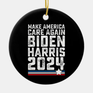 Biden Harris 2024 Kümmere dich wieder Keramik Ornament