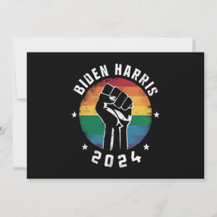Biden Harris 2024 LGBT Rainbow Gay Pride Election Einladung