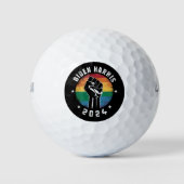 Biden Harris 2024 LGBT Rainbow Gay Pride Election Golfball (Vorderseite)